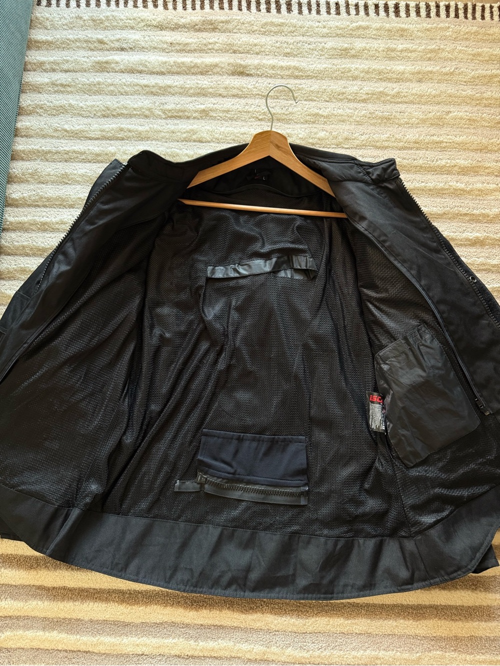 Motorcycle Men's Black Textile Riding Jacket - Picture 3 of 5